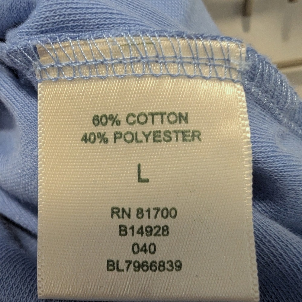 Blair Short Sleeve Butter Soft Polo Shirt‎ Light Blue Pin Tuck Women's Size L - Picture 8 of 9